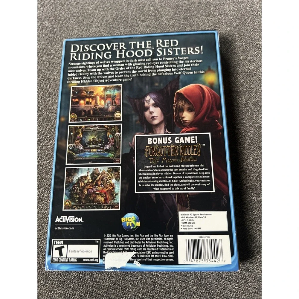 Big Fish Dark Parables The Red Riding Hood Sisters PC DVD Collector's Edition